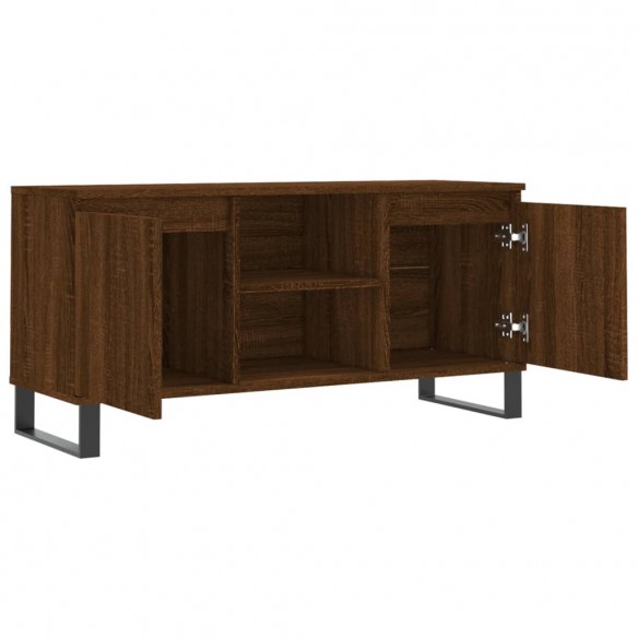 Meuble TV chêne marron 104x35x50 cm bois d'ingénierie