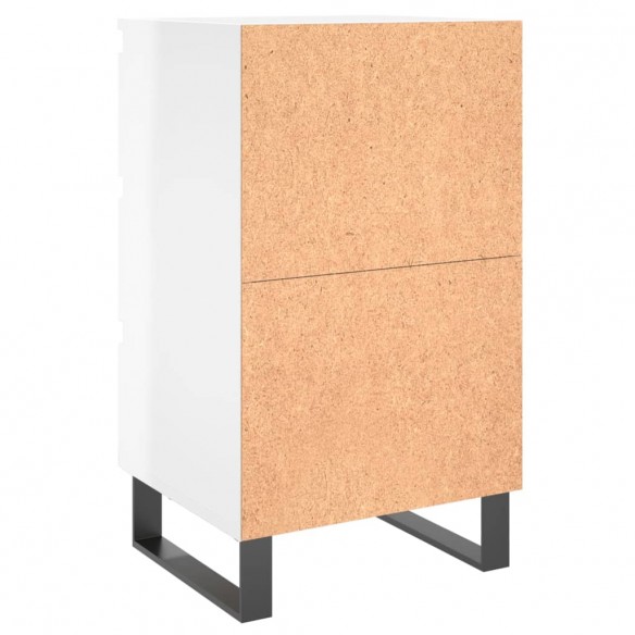 Tables de chevet 2 pcs blanc brillant 40x35x69 cm