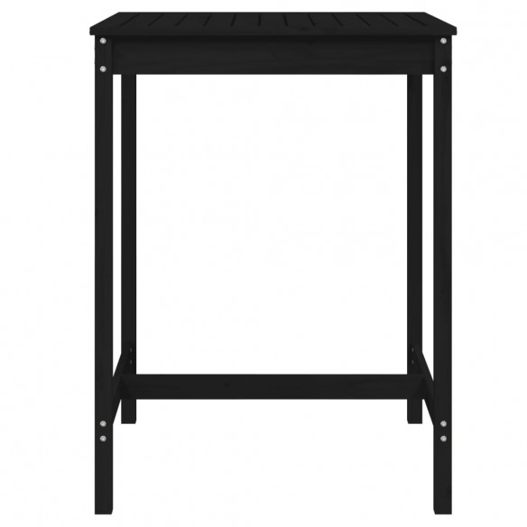 Table de jardin noir 82,5x82,5x110 cm bois massif de pin