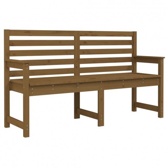 Banc de jardin marron miel 159,5x48x91,5 cm bois de pin massif