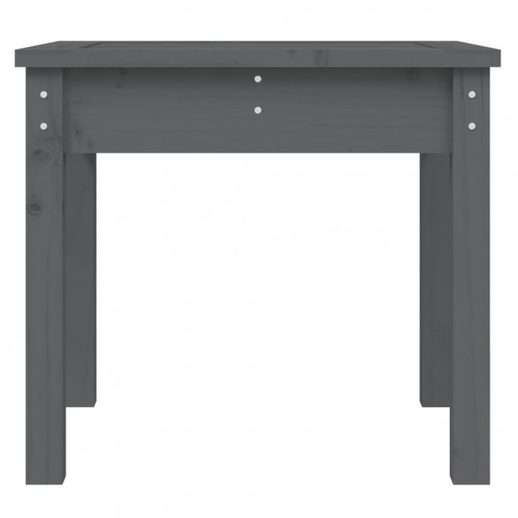 Banc de jardin gris 50x44x45 cm bois massif de pin