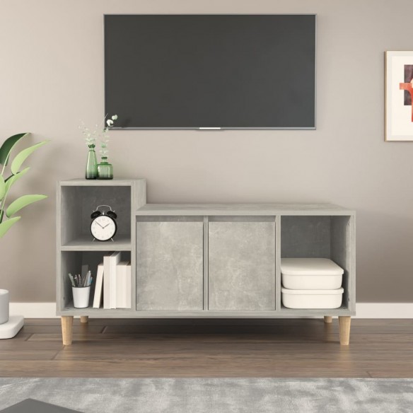 Meuble TV Gris béton 100x35x55 cm Bois d'ingénierie