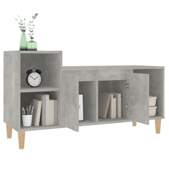 Meuble TV Gris béton 100x35x55 cm Bois d'ingénierie