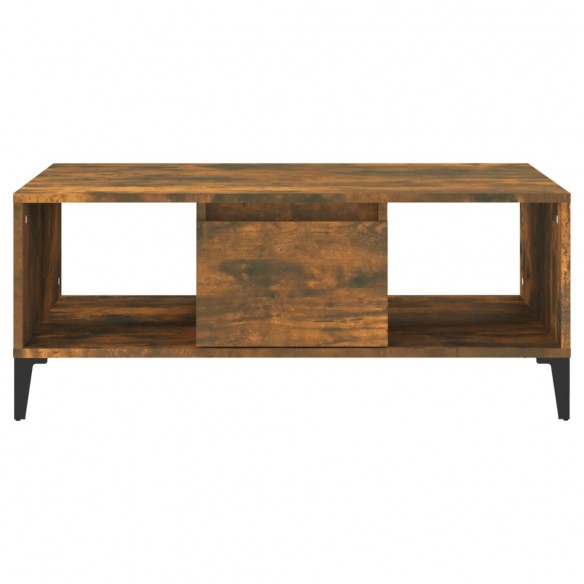 Table basse Chêne fumé 90x50x36,5 cm Bois d'ingénierie