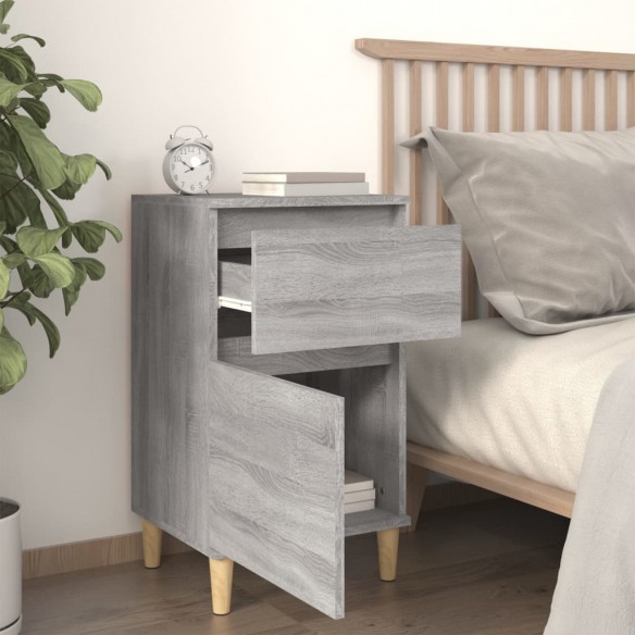 Tables de chevet 2 pcs sonoma gris 40x35x70 cm