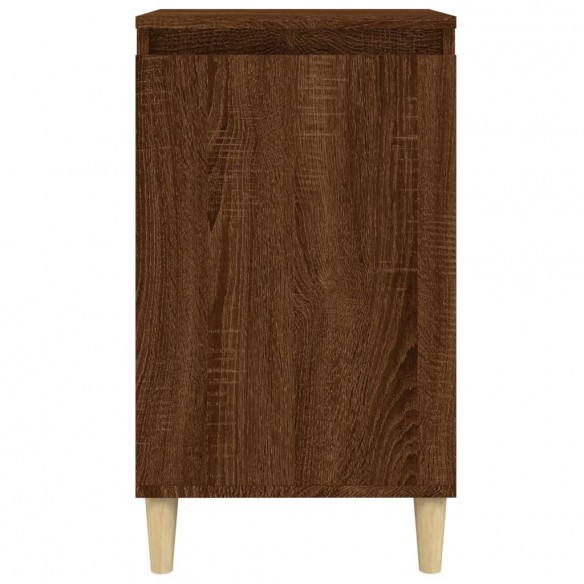 Table de chevet chêne marron 40x35x70 cm bois d'ingénierie