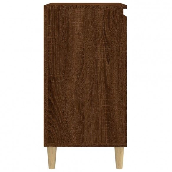 Table de chevet chêne marron 40x35x70 cm bois d'ingénierie