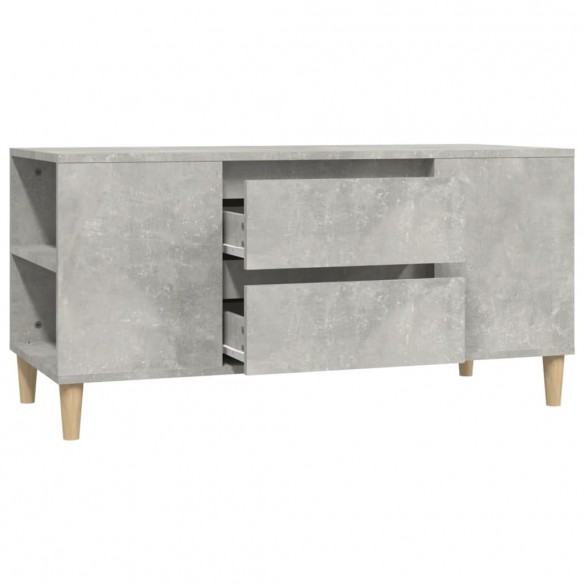 Meuble TV Gris béton 102x44,5x50 cm Bois d'ingénierie