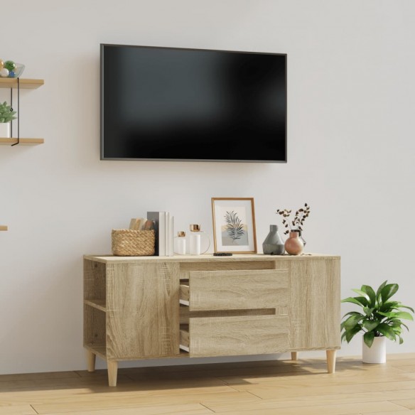 Meuble TV Chêne sonoma 102x44,5x50 cm Bois d'ingénierie