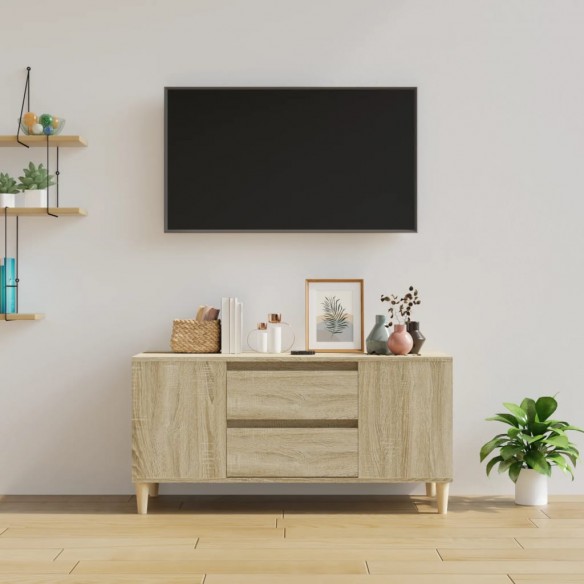 Meuble TV Chêne sonoma 102x44,5x50 cm Bois d'ingénierie