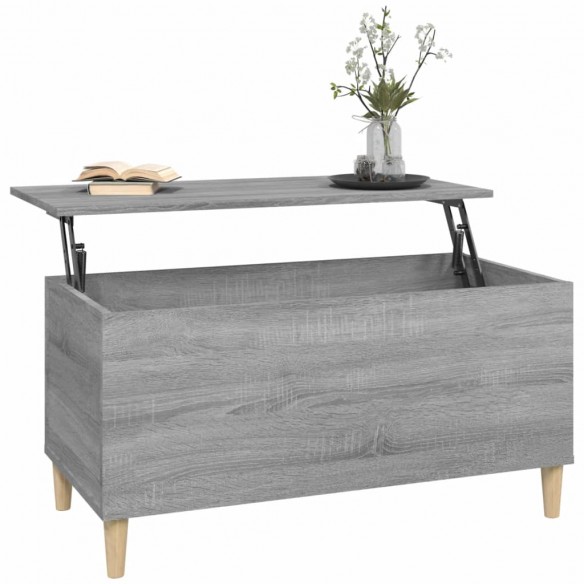 Table basse Sonoma gris 90x44,5x45 cm Bois d'ingénierie