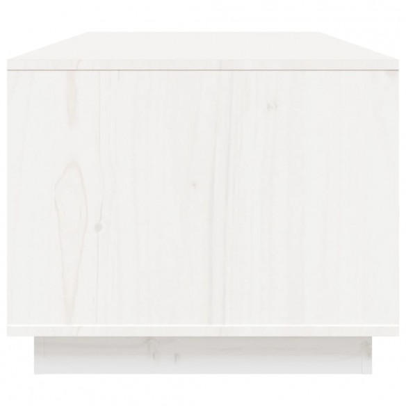 Table basse Blanc 100x50x41 cm Bois massif de pin