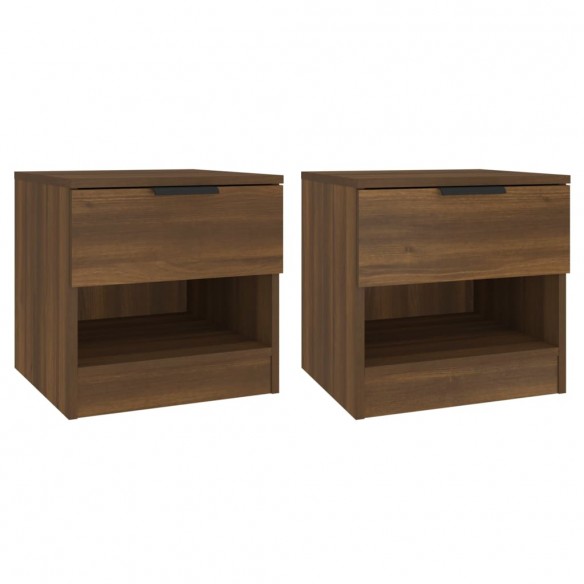 Tables de chevet 2 pcs Chêne marron Bois d'ingénierie