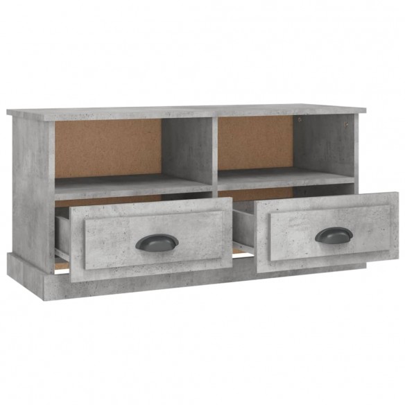 Meuble TV gris béton 93x35,5x45 cm bois d'ingénierie