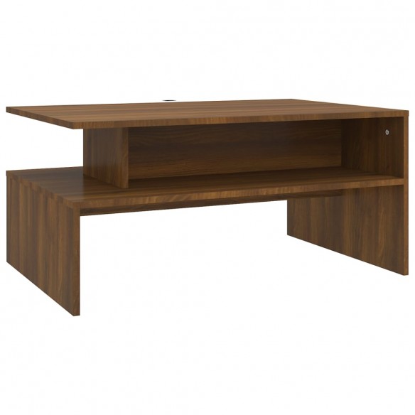 Table basse Chêne marron 90x60x42,5 cm Bois d'ingénierie