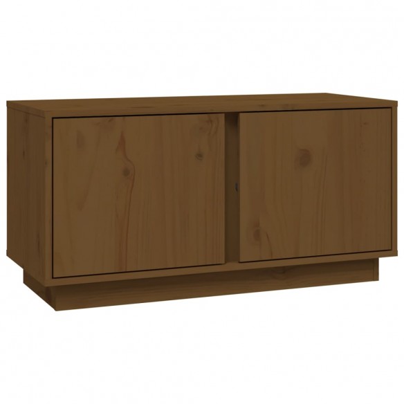 Meuble TV Marron miel 80x35x40,5 cm Bois de pin massif