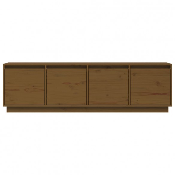 Meuble TV Marron miel 156x37x45 cm Bois de pin massif