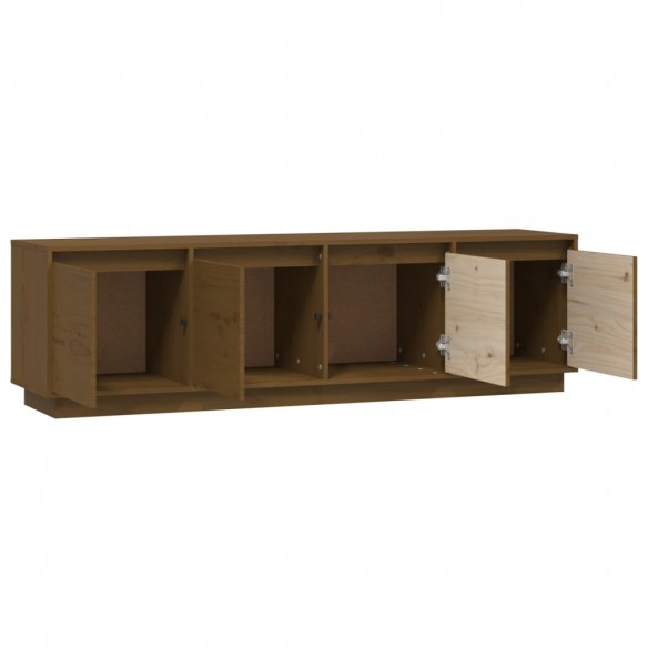 Meuble TV Marron miel 156x37x45 cm Bois de pin massif