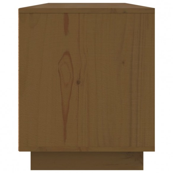 Meuble TV Marron miel 156x37x45 cm Bois de pin massif