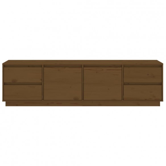 Meuble TV Marron miel 176x37x47,5 cm Bois de pin massif