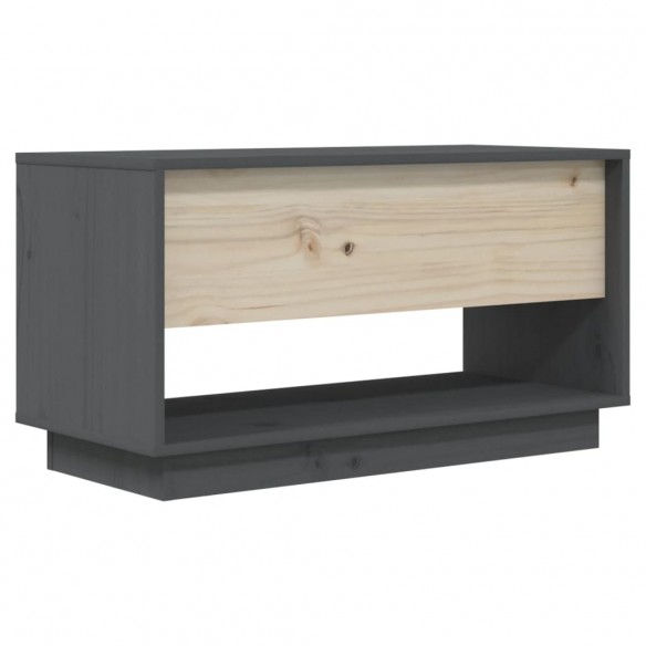 Meuble TV Gris 74x34x40 cm Bois de pin massif