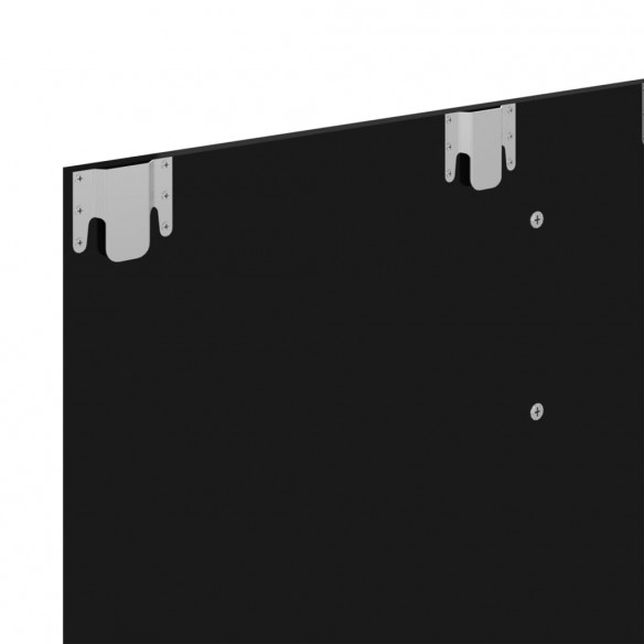 Meuble TV mural Noir brillant 102x23,5x90 cm Aggloméré