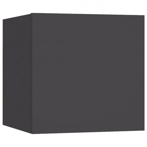 Meuble TV mural Gris 30,5x30x30 cm