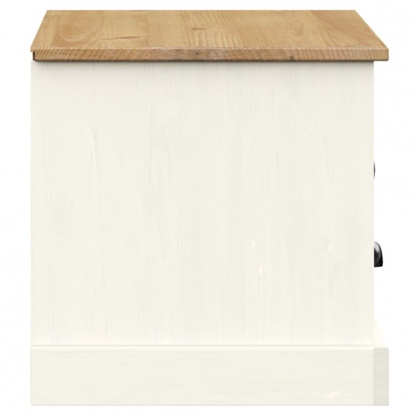 Meuble TV VIGO blanc 106x40x40 cm bois massif de pin