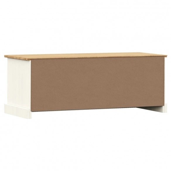 Meuble TV VIGO blanc 106x40x40 cm bois massif de pin