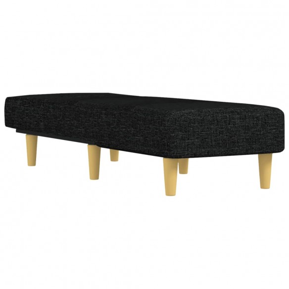 Chaise longue noir tissu