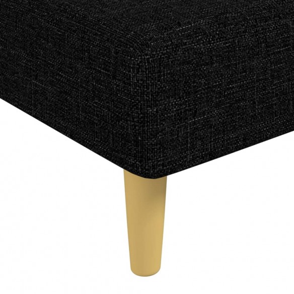 Chaise longue noir tissu