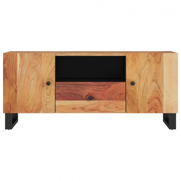 Meuble TV 105x33,5x46 cm bois d'acacia solide et d'ingénierie