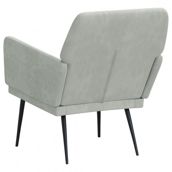 Fauteuil Gris clair 62x79x79 cm Velours