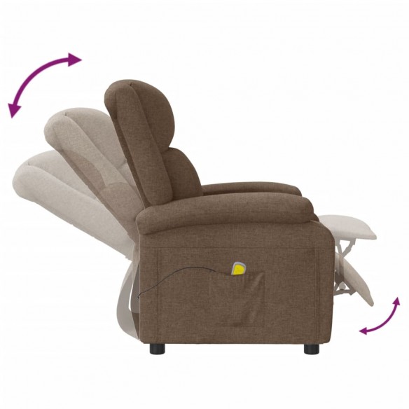 Fauteuil de massage Marron Tissu