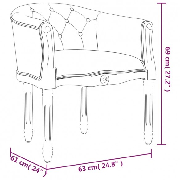 Chaise à manger Noir Velours