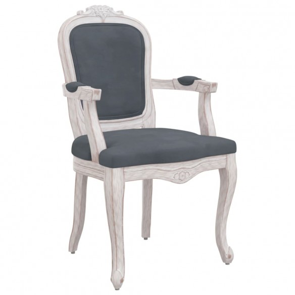 Chaises à manger 2 pcs gris foncé 62x59,5x100,5 cm velours