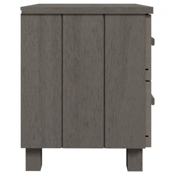 Table de chevet HAMAR Gris clair 40x35x44,5 cm Bois pin massif