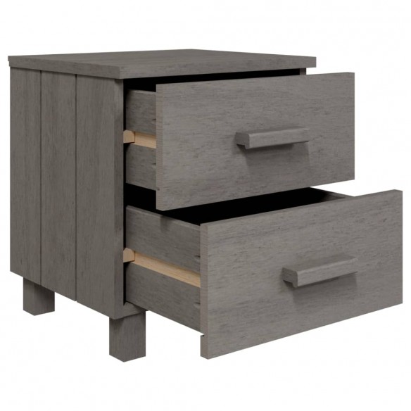 Table de chevet HAMAR Gris clair 40x35x44,5 cm Bois pin massif