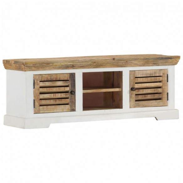 Meuble TV 110x30x40 cm Bois massif de manguier