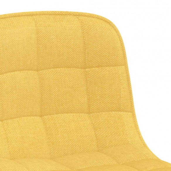 Chaises pivotantes à manger lot de 2 jaune moutarde tissu