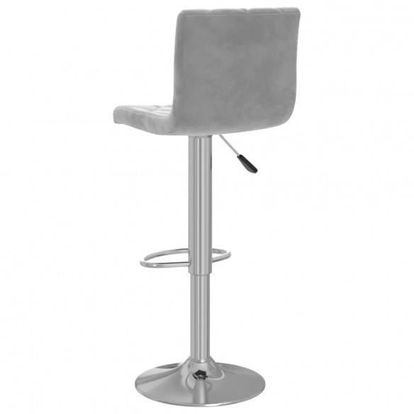 Tabourets de bar 2 pcs Gris clair Velours