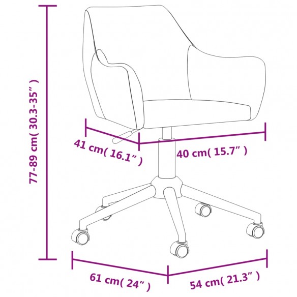 Chaises pivotantes à manger lot de 2 Crème Tissu