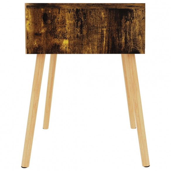 Table de chevet chêne fumé 40x40x56 cm Aggloméré