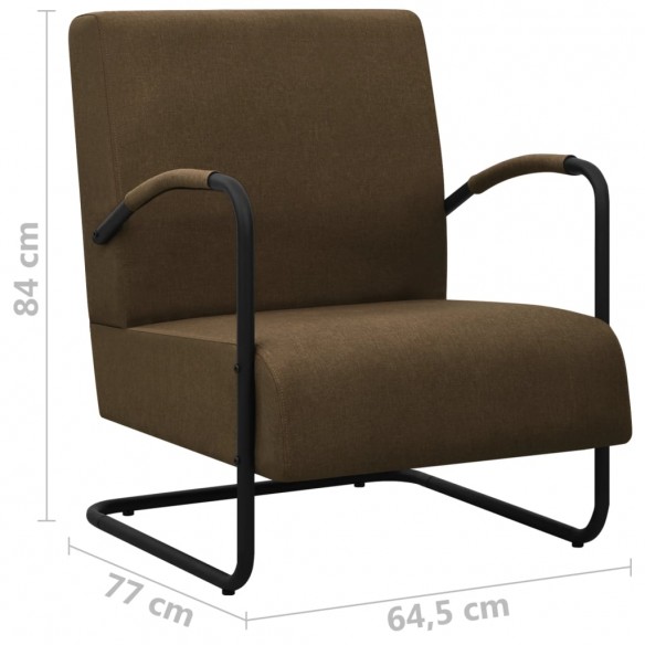 Fauteuil Marron foncé Tissu