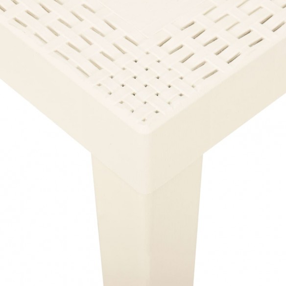 Table de jardin Blanc 79x65x72 cm Plastique