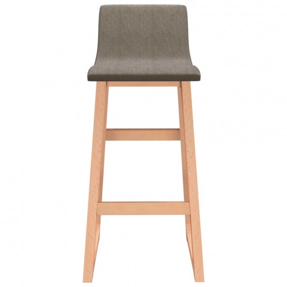 Tabourets de bar lot de 2 taupe tissu