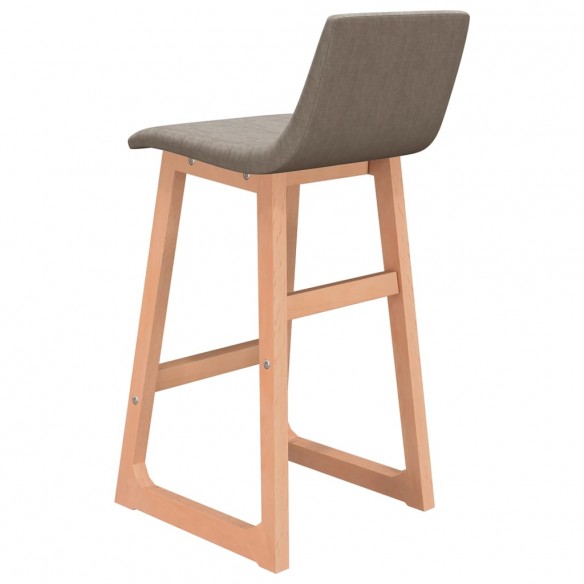 Tabourets de bar lot de 2 taupe tissu