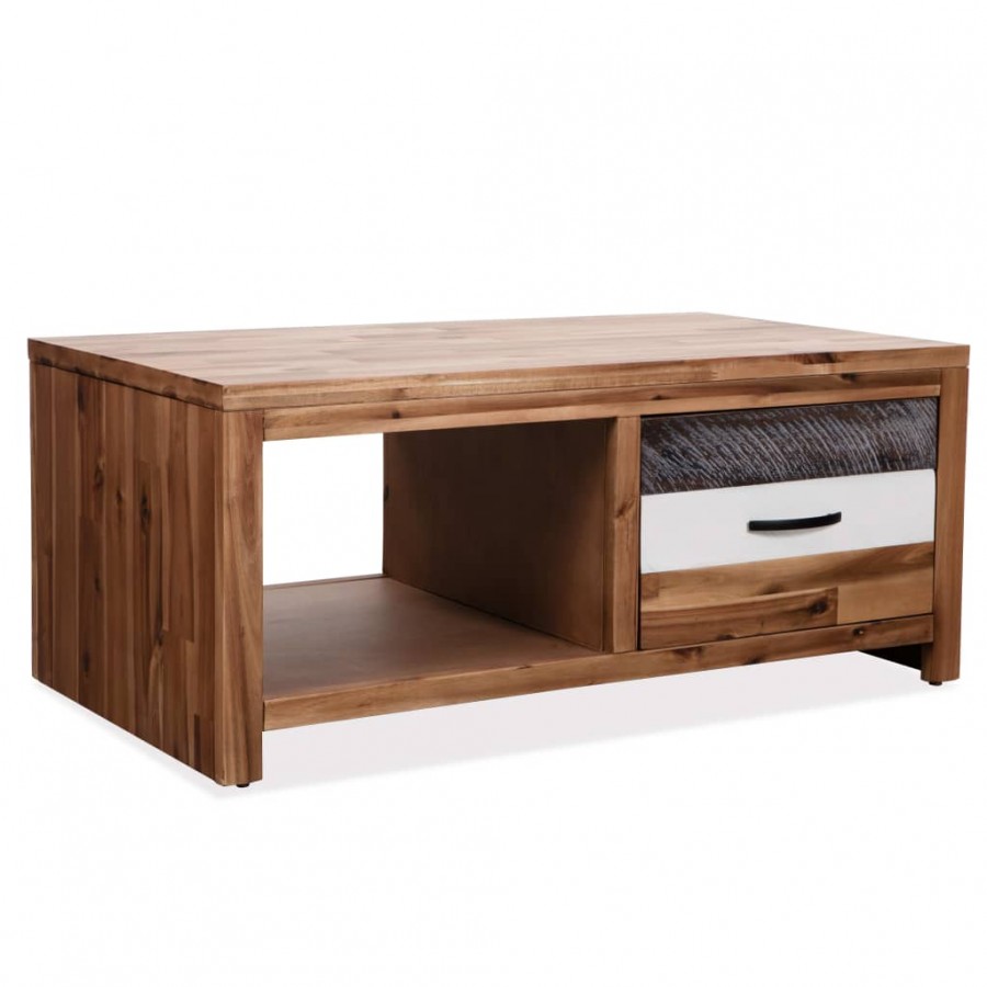 Table basse Bois d'acacia massif 90 x 50 x 37,5 cm