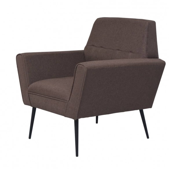 Fauteuil Marron Acier et tissu