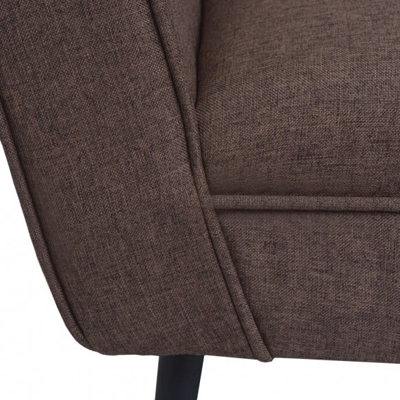 Fauteuil Marron Acier et tissu